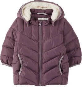 name it  Girls Winterjas NBFMUS black plum Bruin Gr.68 Meisjes