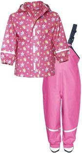 Playshoes Regenpak Tweedelig Sterren Junior Roze