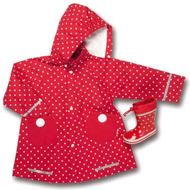 Playshoes Regenjas Met Stippen Rood Junior Maat 140