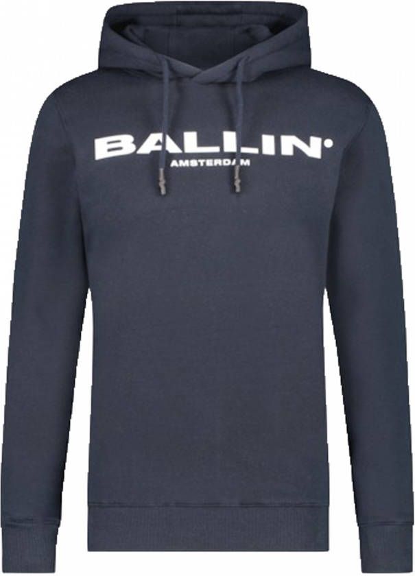 Ballin by Purewhite hoodie met tekst donkerblauw
