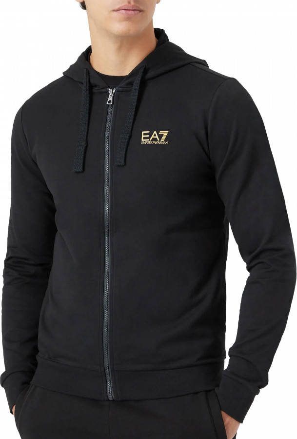 Emporio Armani Trainings sweatvest met metallic logoprint