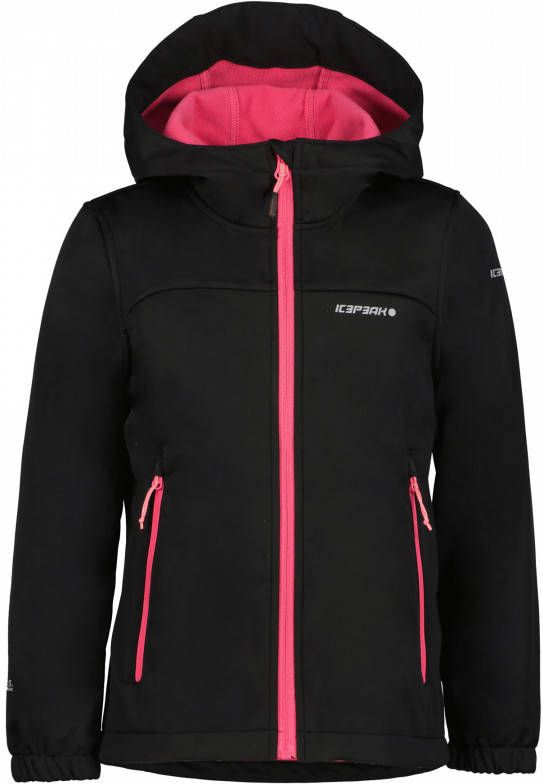 Icepeak outdoor softshell jas Kleve jr zwart/roze