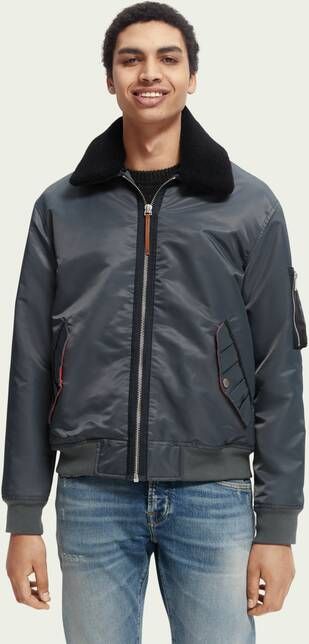 Scotch & Soda Bomberjack met teddy kraag