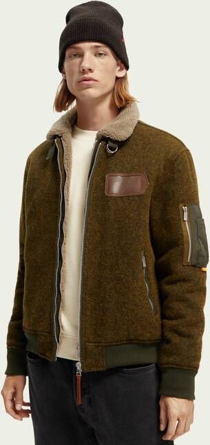 Scotch & Soda Wool blended bomber jacket