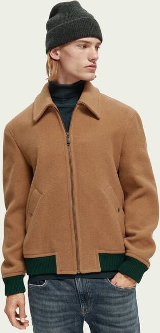 Scotch & Soda Bomberjack van een zware wolmix