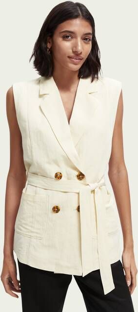 Scotch & Soda Double breasted gilet met riem