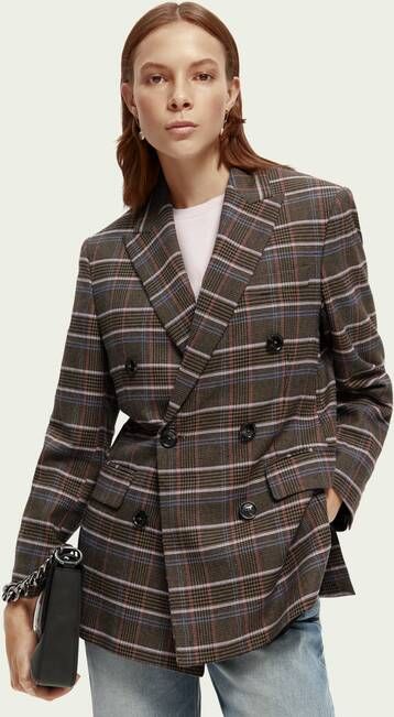 Scotch & Soda Double breasted traditioneel geruite blazer