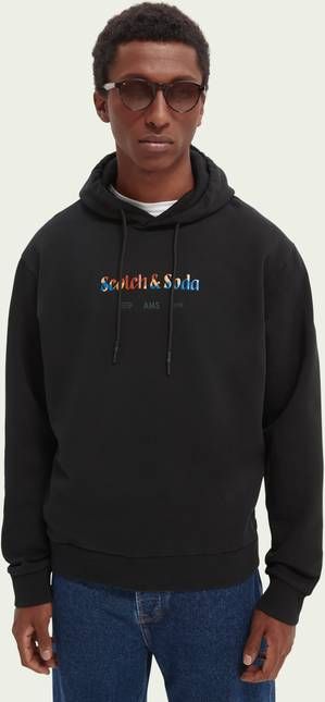 Sweater Scotch &amp, Soda HOODED SWEAT WITH CHEST ARTWORK