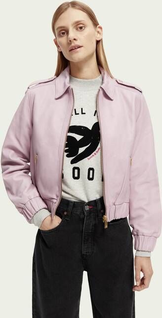 Scotch & Soda Leren bomberjack