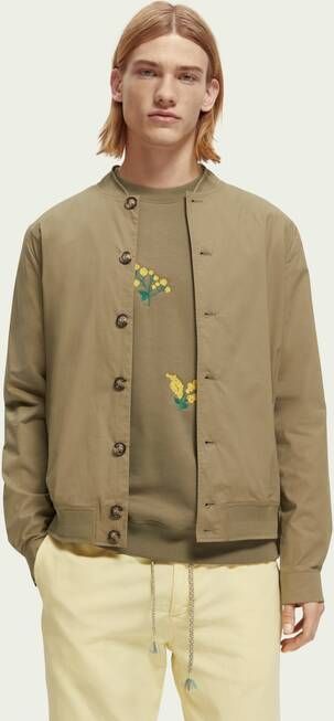 Scotch & Soda Lichtgewicht poplin bomberjack met artwork