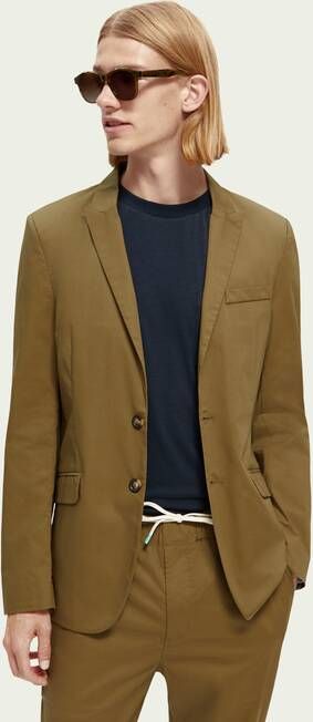 Scotch & Soda Lichtgewicht single breasted blazer van biologisch katoen