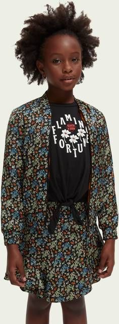 Scotch and Soda Jassen Kids Reversible Padded Bomber Jacket Zwart