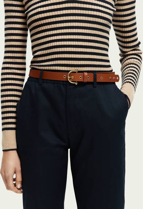 Scotch & Soda Signature leren riem