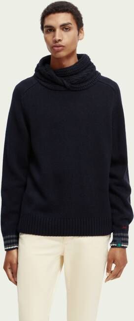 Scotch & Soda Pullover wool blend twisted collar pull 169261/0004