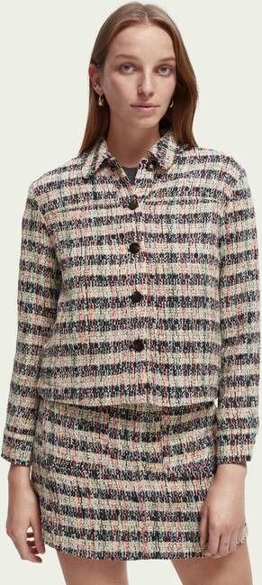 Scotch & Soda Jack met tweed look en steekzakken