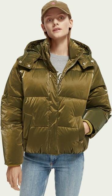 Scotch & Soda Waterafstotend pufferjack met afneembare capuchon