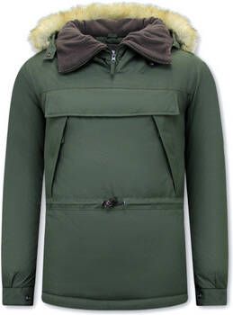Beluomo Blazer Anorak Winterjas Bontkraag