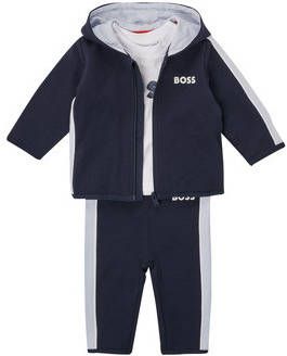 Hugo Boss Babyset longsleeve met sweatvest en joggingbroek 3 delig