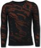 Sweater Justing 3D Camouflage Patroon Trui Neon Pullover Oranje online kopen