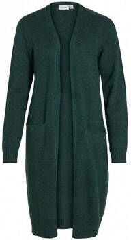 Vila Mantel Cardigan Malha Ril Long Pineneedle