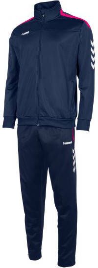 hummel Junior Valencia trainingspak donkerblauw/roze