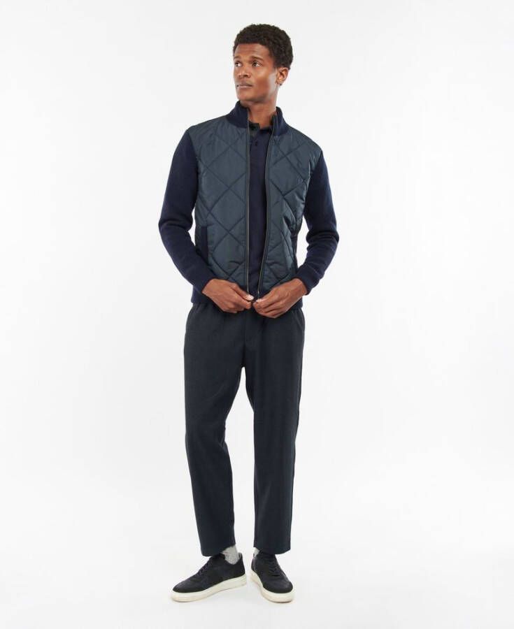 Barbour Arch Diamond Quilt Knit Jack Navy