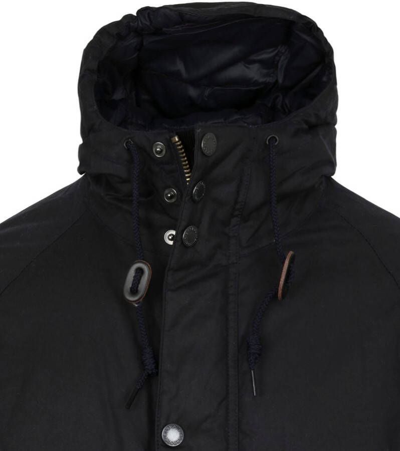 Barbour Hooded Beaufort Wax Navy , Blauw, Heren