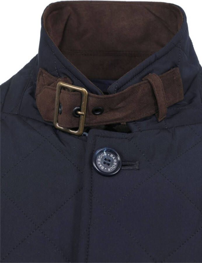 Barbour jack doorgestikt donkerblauw colbertlengte XX-Large