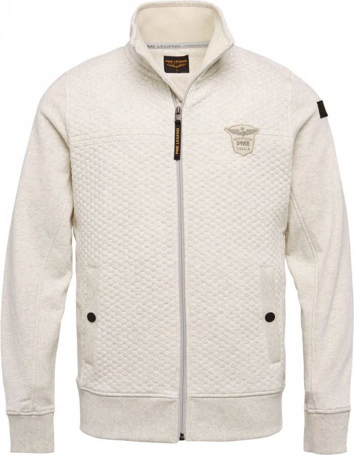 PME Legend ZIP Jacket Structure Sweat , Beige, Heren