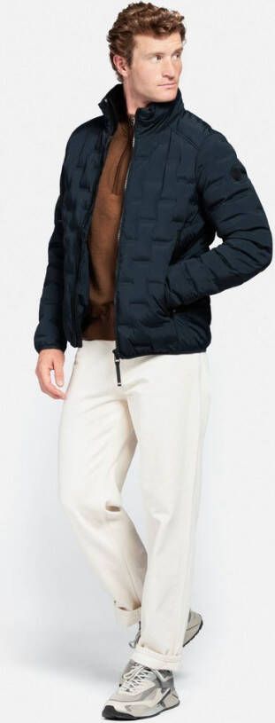 Reset winterjas donkerblauw normale fit rits capuchon