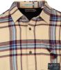 Scotch & Soda Beige Casual Overhemd Regular Fit Mid weight Brused Flannel Check Shirt online kopen