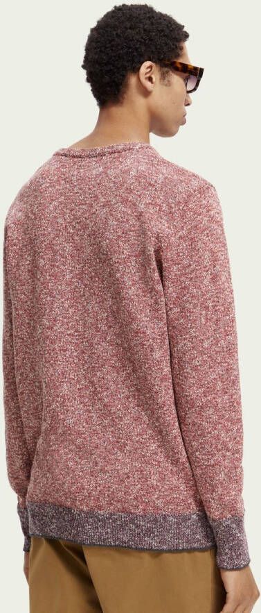 Scotch & Soda Melange crewneck knit red melange