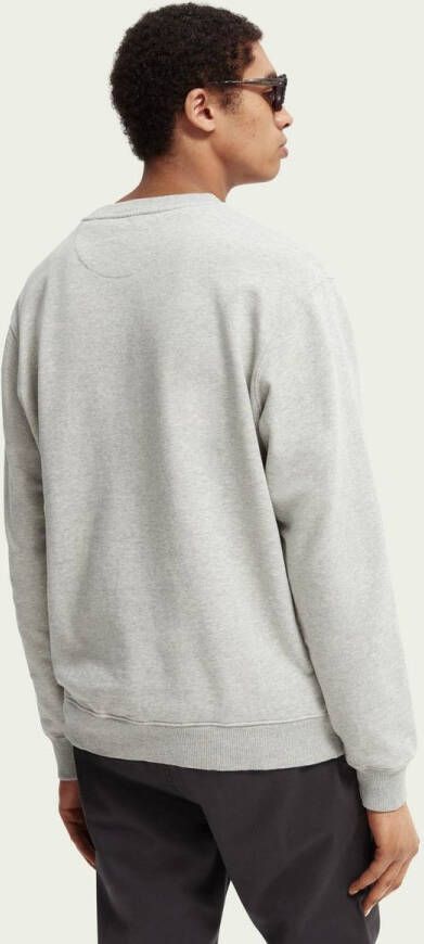 Scotch and Soda Truien Essentials Organic cotton felpa crewneck sweatshirt Grijs