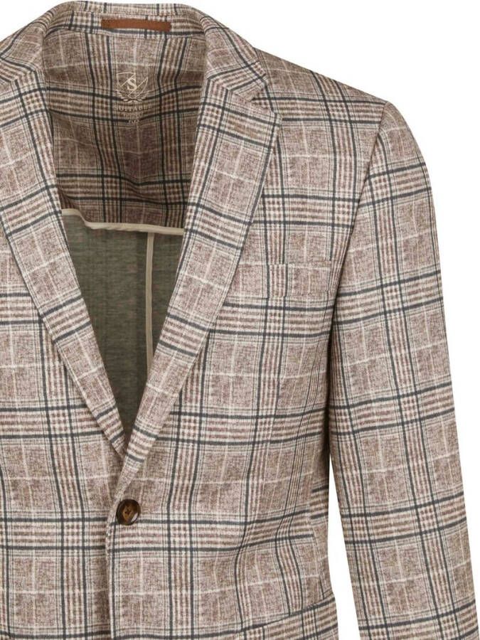 Suitable Colbert Jersey Fame Lichtbruin Geruit