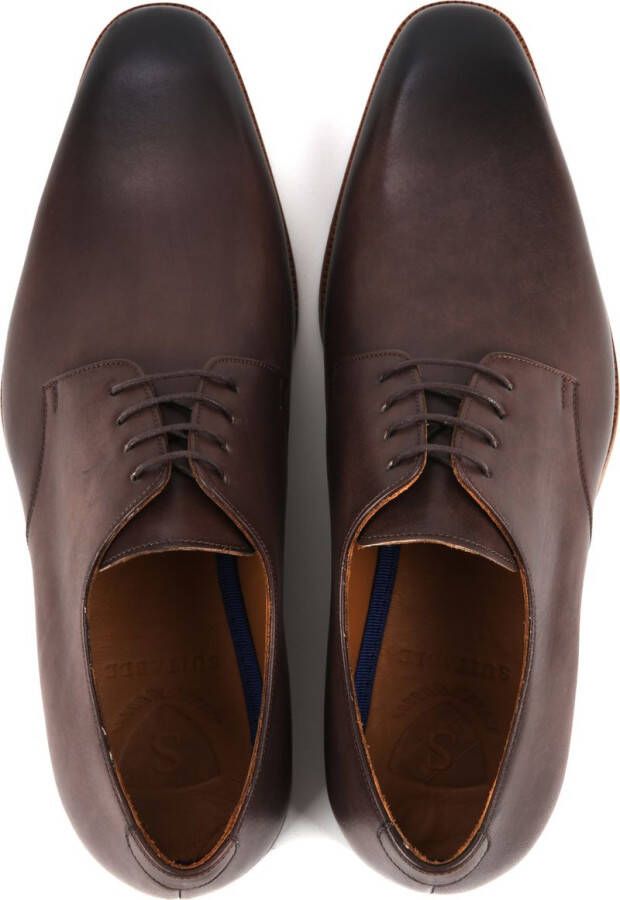 Suitable Leren Herenschoen Donkerbruin