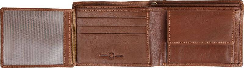 Suitable Portemonnee Tan Bruin Leer