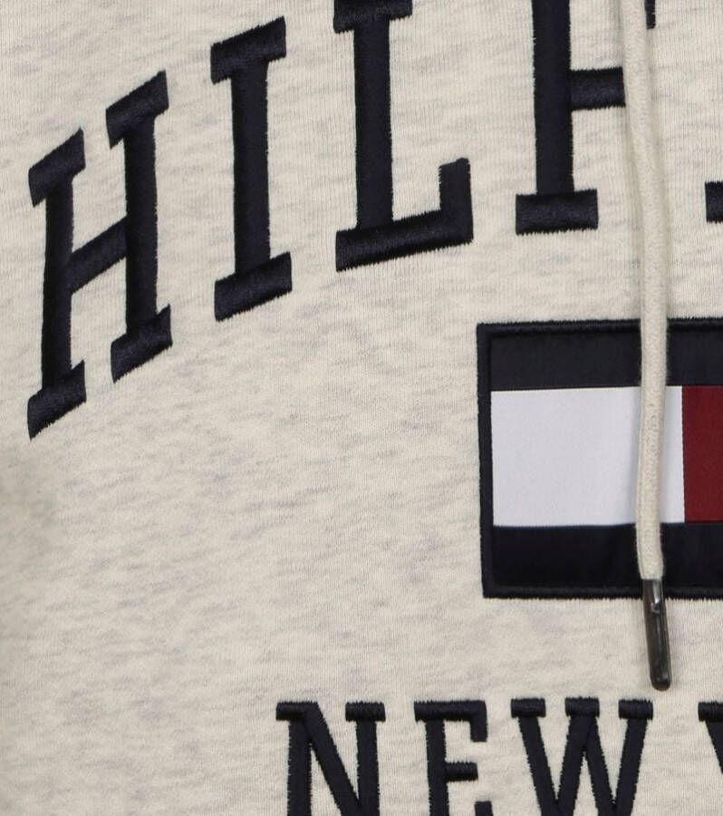 Tommy Hilfiger Modern Varsity Hoodie Ecru Mw0Mw28173 HGF , Beige, Heren