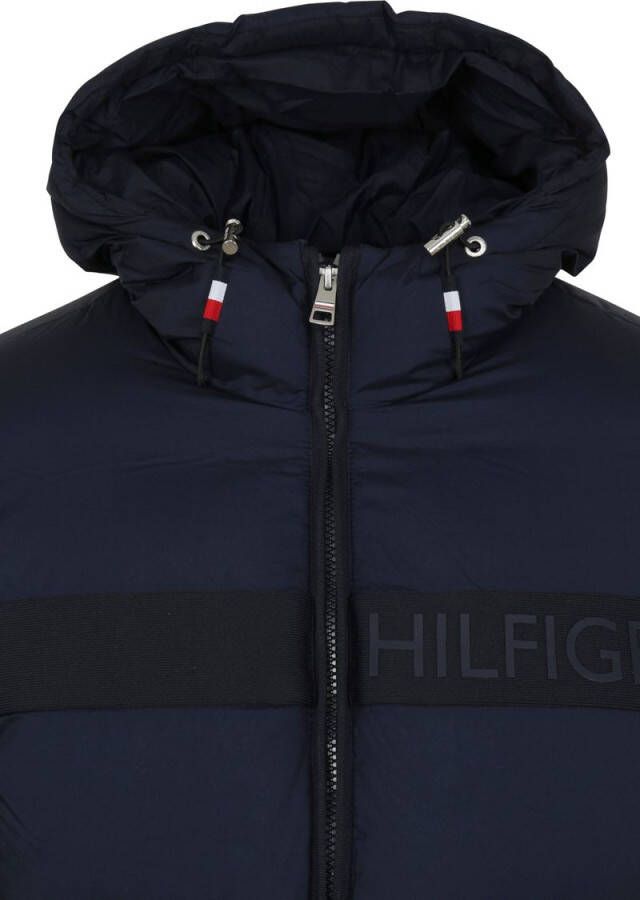 Tommy Hilfiger Donkerblauwe Gewatteerde Jas Ny High Loft Puffer