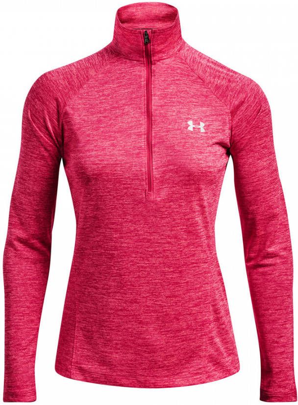 Under Armour Tech 1/2 Zip Women Sweatshirt Twist 1320128 975 , Rood, Dames