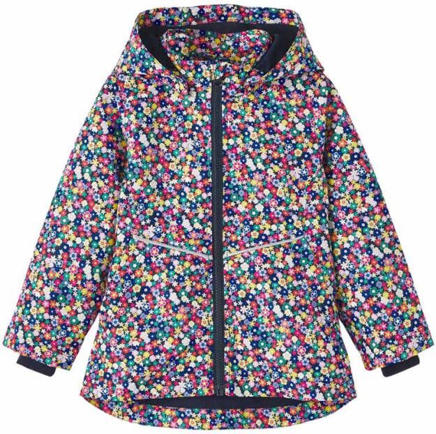 name it Jassen Maxi Jacket Pop Flower Donkerblauw