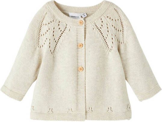 name it Vesten Nbfduline Long Sleeve Knit Card Beige