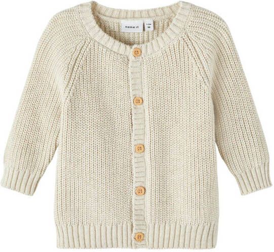 name it Vesten Nbndelli Long Sleeve Knit Card Beige