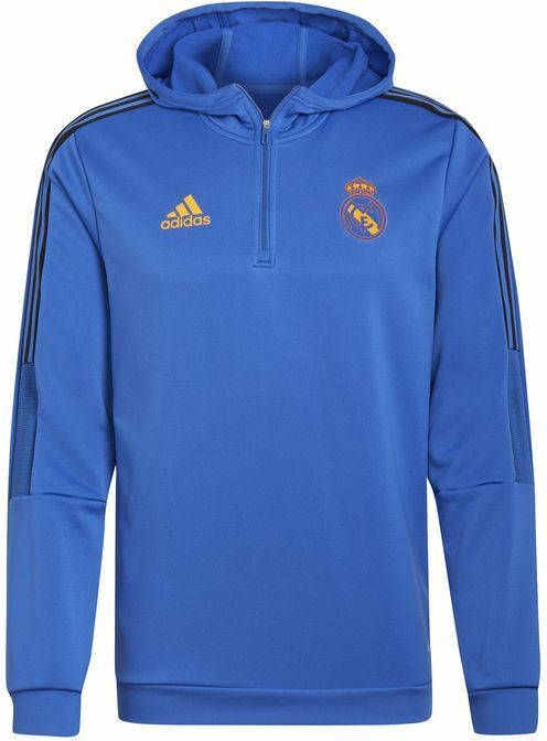 Adidas Real madrid hooded drill top 2021 2022 hi res blue