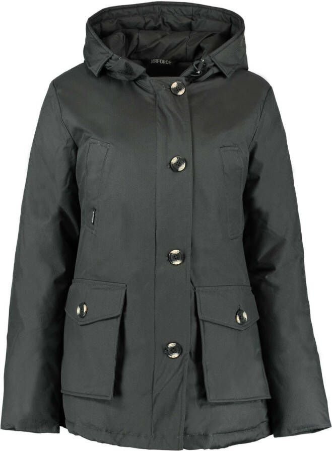 Airforce 4 pocket parka gun metal Winterjas
