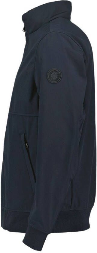 Airforce zomerjas donkerblauw Softshell slim fit effen rits