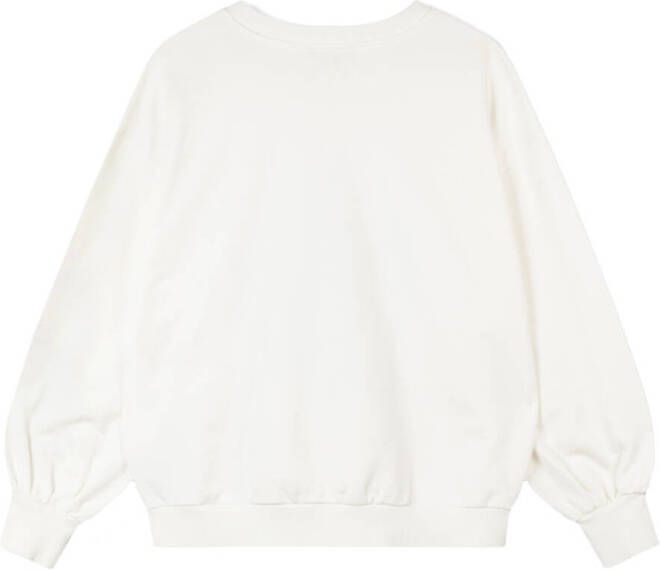 Alix the Label Witte Sweater Ladies Knitted Photoprint Sweater