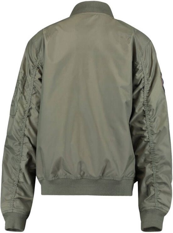 America Today Junior bomberjack zomer Jay Jr met borduursels groen