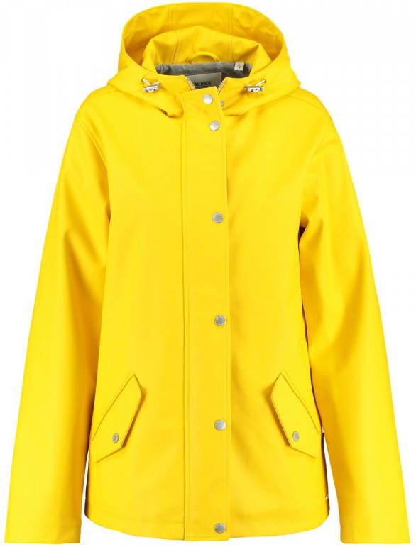 America Today Dames Regenjas Dames Gevoerd Kort Geel