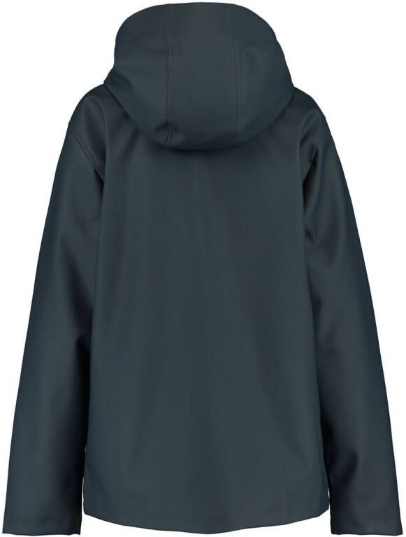 America Today Dames Regenjas Dames Gevoerd Kort Blauw