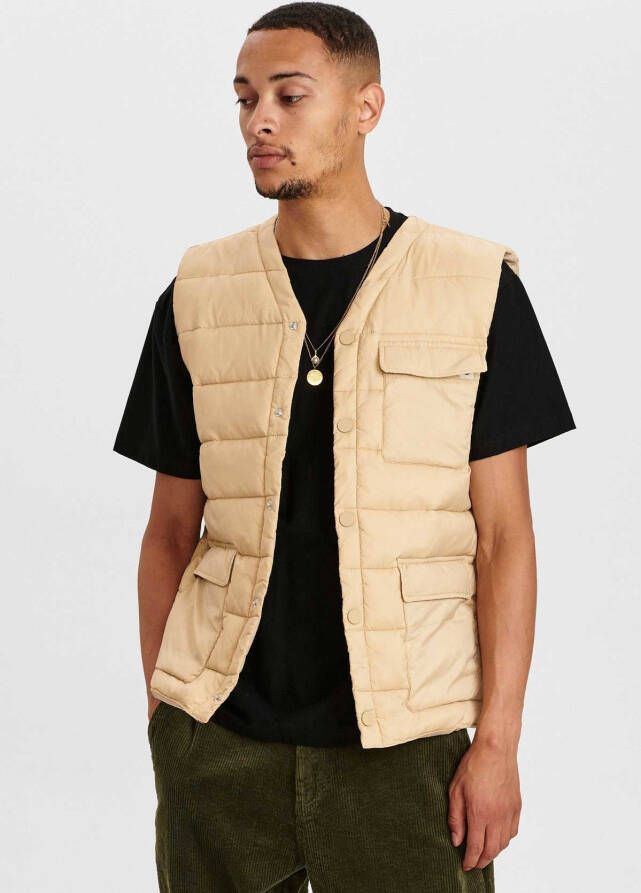Anerkjendt Akramus Padded Gilet 5523 wierook 900282 , Beige, Heren